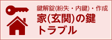 鍵解錠(紛失・内鍵)・作成 家(玄関)の鍵トラブル